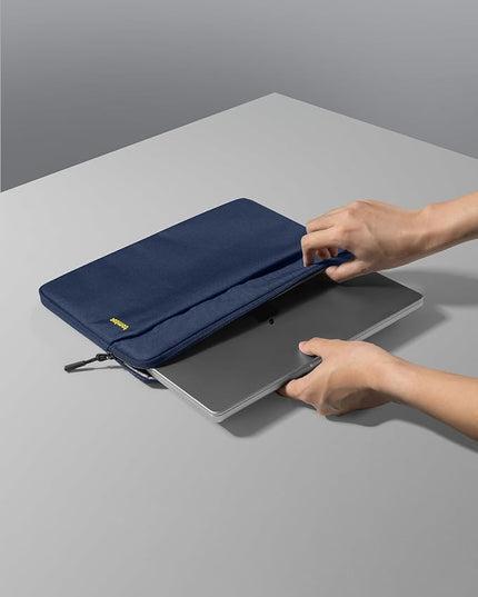 tomtoc Slim Laptop Sleeve Case for 13-inch New MacBook Air M4/A3420 M3/A3113 M2/A2681, M1/A2337 2025-2018, MacBook Pro M2/M1, Water-Resistant Protective Carrying Case with Accessories Pocket