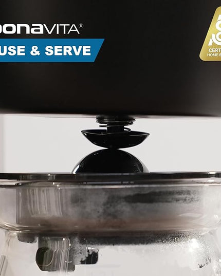 Bonavita Enthusiast 8 Cup Drip Coffee Brewer, Pour Over, SCA Certified Coffee Machine with Glass Carafe, Stainless Steel Panel, Removable Reservoir