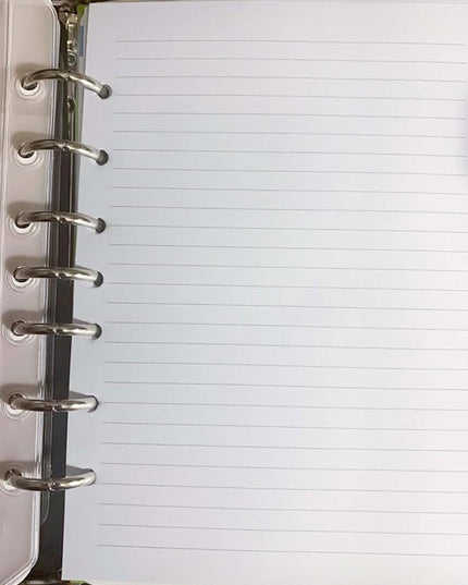 7-Hole Lined Refills Paper, A5 Filler Paper for Planner Inserts, A5 Loose Leaf Paper, 7 Hole Refills, Total 300 Sheets/600 Pages, College Ruled, 5.5 X 8.5 Inch (White Paper, 300 Sheets)