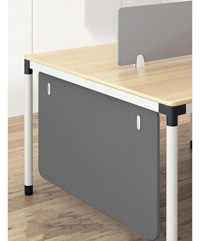 Under Desk Privacy Panel Divider No Drilling, Soundproof Modesty Panel for Office Desks Standing Workstation, Desk Privacy Divider Skirt Partition for Hidden Cables(Dark Gray,60x60cm/23.6x23.6in)