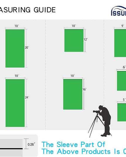 ISSUNTEX 6X9 ft Background Muslin Backdrop, Photo Studio, Collapsible High Density Screen for Video Photography and Television-Green