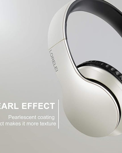 LORELEI X6 Over-Ear Headphones With Microphone, Lightweight Foldable & Portable Stereo Bass With 1.45M No-Tangle, Wired for Smartphone Tablet MP3/4