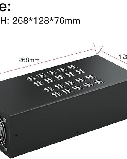 Charging Station for Multiple Devices, 40-in-1 USB Charging Hub, 40 Port 300W USB Charging Station, Multiple USB Charging Station for iPhone, iPad, Samsung, Tablets, and Other Electronics