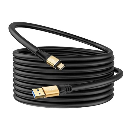 USB 3.0 A to USB C Cable 25FT, Extra Long Type A to Type C Cord, 3A Fast Charging & 5Gbps Data Transfer, Compatible with iPhone 17/16/15 Series, Samsung Galaxy S10 S10+, iPad, Tablets, Laptops