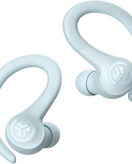 JLab Go Sport+ Wireless Workout Earbuds Featuring C3 Clear Calling, Secure Earhook Sport Design, 35+ Hour Bluetooth Playtime, and 3 EQ Sound Settings (Light Blue)