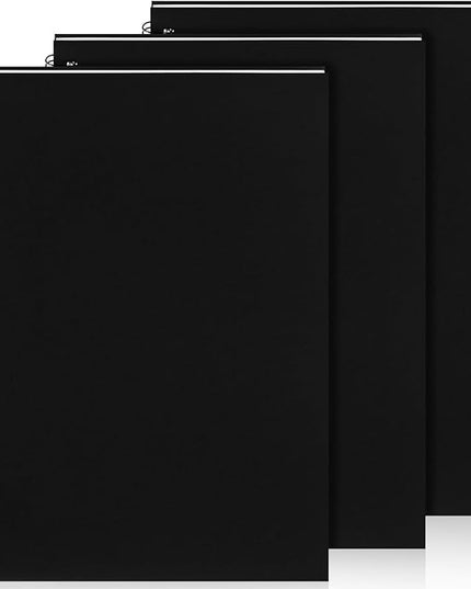 Yahenda Spiral Notebook Bulk A5 Journal Lined 8.3'' x 5.5'' Writing Composition Paper Small Notepad Subject Notebook for Students Office Business Back to School Supplies(Black,3 Pcs)
