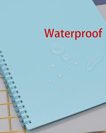 Yansanido Spiral Notebook, 4 Pcs 10.5 Inch x 7.45 Inch B5 Thick Plastic Hardcover 7mm College Ruled 4 Color 80 Sheets -160 Pages Journals for Study, Work, Travel and Notes (B5, 4 Pcs Light Color)