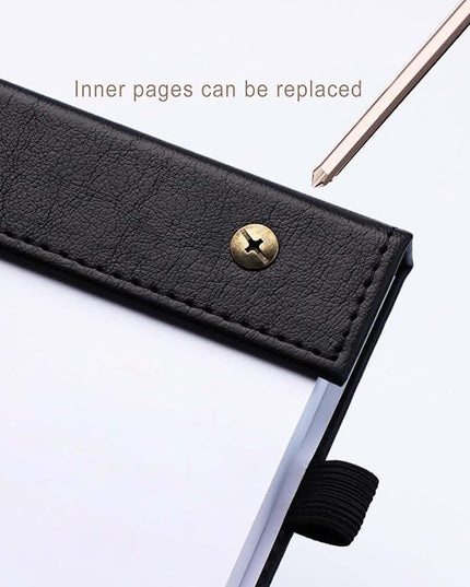 Mogoostry A5 Blank Planning Pads 5.9" x 8" Planner To Do List Memo Note Pads Screw Binding Writing Paperboard Notepad, 100 Sheets per Pack
