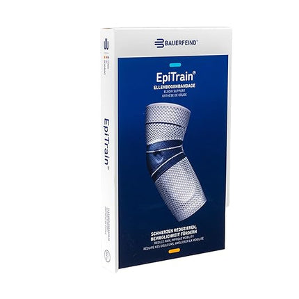 Bauerfeind - EpiTrain - Elbow Support - Targeted Compression for Chronic Elbow Pain - Size 0 - Color Black