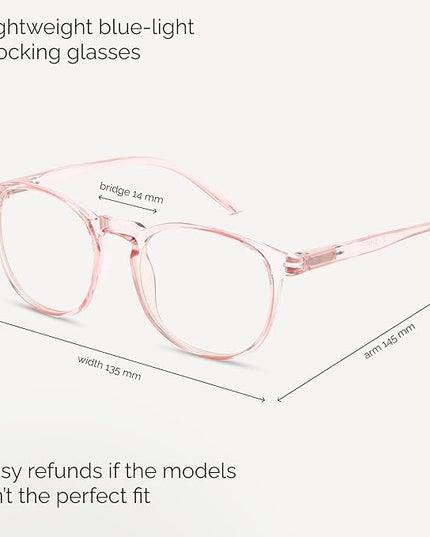 IBOANN Blue Light Glasses for Woman/Men, Fashion Blue Light Glasses Men, Fake Glasses Help Reduce Screen Fatigue