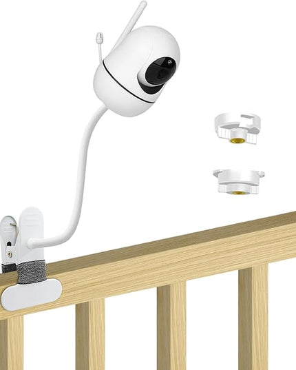 15.7 inches Baby Monitor Mount Compatible with HelloBaby HB6560/HB65/HB6550/ pro/HB66/HB248/HB6240/HB6351/ HB6339/,ANMEATE SM935E Baby Monitor Camera,Flexible Clip Clamp Mount Long Gooseneck Arm