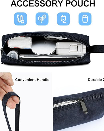 14 Inch Laptop Sleeve Case for 14-Inch MacBook Pro M1 M2 M3 M4 Laptop Computer Notebook, Slim Waterproof Polyester Carrying Case Padded Bag with Small Pocket, Navy Blue
