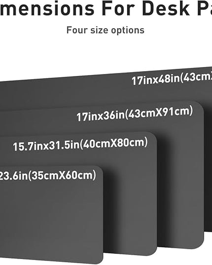 Leather Desk Pad Protector,Mouse Pad,Office Desk Mat, Non-Slip PU Leather Desk Blotter,Laptop Desk Pad,Waterproof Desk Writing Pad for Office and Home (Gray,31.5" x 15.7")