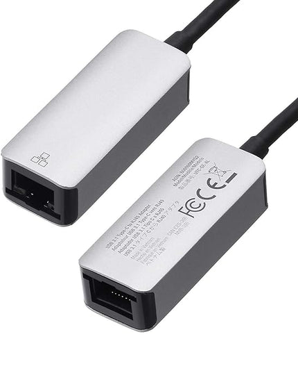 Amazon Basics Aluminum USB-C to RJ45 Gigabit Ethernet Adapter, Portable, Fast Network, Grey, 2.07 x 0.81 x 0.6 inches