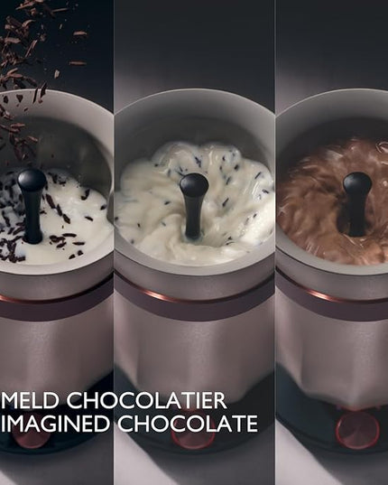 Hot & Cold Drinking Chocolate System - The ALL-NEW Velvetiser from Hotel Chocolat - Kit includes hot chocolate maker, 10 serving taster box, mug and glass - Pewter Edition