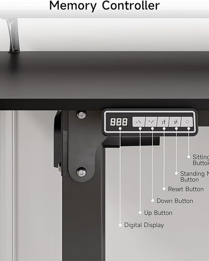 L Shaped Standing Desk, 71x43'' Electric L Stand Up Desk with 2 Adjustable Monitor Shelves, Dual Motor and Memory Controller, Adjustable Height from 28-46'' for Home and Computer Workstation, Black
