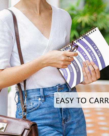 dvhdajed I Am Kind Positive Spiral Notebook, Motivational Journaling Notebooks, Purple Inspirational Spiral Journal for Girls Women, Positive Affirmations Gifts Office School Supplies, 5.5x8.3 In