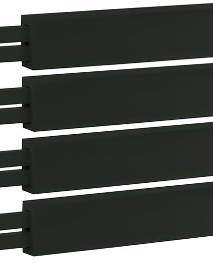 Bambüsi 4 Pack Drawer Dividers - 2.6" High, 16-22" Adjustable Drawer Bamboo Organizers for Clothes, Expandable Dresser Separators in Bedroom/Bathroom/Kitchen/Office Organization and Storage (Black)