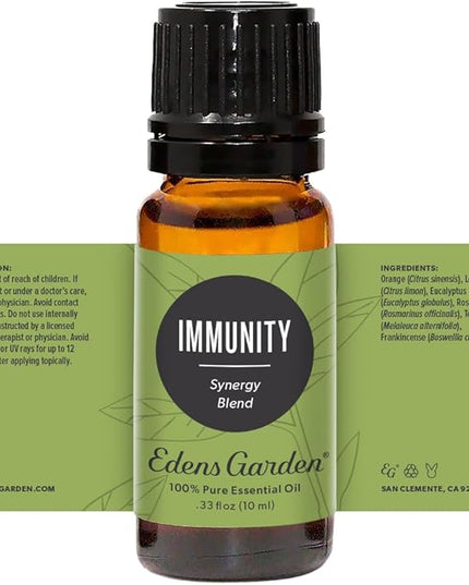 Edens Garden Immunity Essential Oil Blend- 100% Pure Premium Grade, Undiluted, Natural, Therapeutic, Aromatherapy, The Best for Diffusing, Skin, Laundry, Humidifiers 10 ml (.33 fl oz)