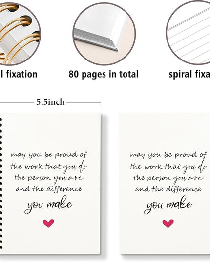 DSHFG Motivational Journal Notebook for Women Appreciation Gifts Coworkers Mentor Boss, Journaling Notebooks for Work Office Supplies Spiral Notebook Difference Maker Gift, 5.5x8.3