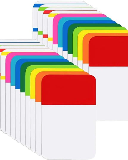 KICNIC Sticky Tabs 1 Inch, 480pcs Book Tabs, Colored Page Markers Self Adhesive, Repositionable Note Tabs for Documents, Books, Paper, Notebooks, Filing and Folders [24 Sets, 10 Colors]