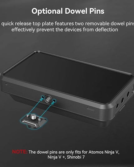 SmallRig Quick Release Plate with 1/4" Screw, HawkLock Quick Release Top Plate for Stabilizer, Action Camera, Monitor, LED Light, QR Top Plate for SmallRig HawkLock Quick Release System - 3730C