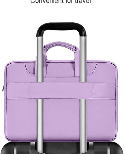 MOSISO 360 Protective Laptop Shoulder Bag Compatible with MacBook Air/Pro, 13-13.3 inch Notebook, Compatible with MacBook Pro 14 inch M5 M4 M3 M2 M1,Matching Color Sleeve with Belt, Light Purple