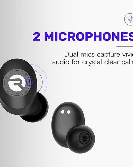 Raycon Everyday Earbuds Classic Bluetooth Wireless with Microphone - Stereo Sound, Active Noise Canceling, in-Ear Bluetooth Headset True Wireless Earbuds 32 Hours Playtime (Mint)
