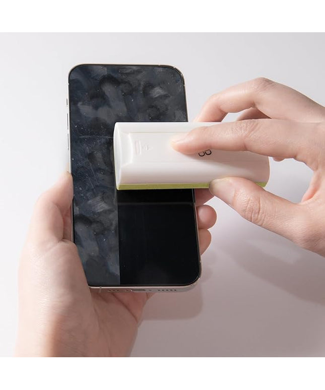 CLICK CLEAN Touchscreen Mist Cleaner, Screen Cleaner, All in One Screen Cleaner Spray with Microfiber and Phone Stand for All Phones, Laptop and Tablet Screens (Beige)