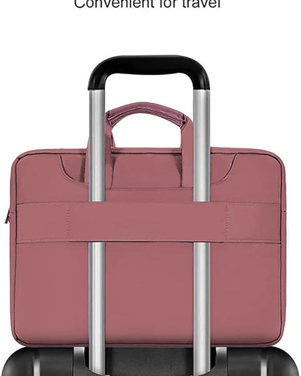 MOSISO 360 Protective Laptop Shoulder Bag Compatible with MacBook Air 15 M4 A3241 M3 A3114 M2 A2941/Pro 16 inch M4 M3 M2 M1, 15-15.6 inch Notebook,Matching Color Sleeve with Belt, Dusty Rose