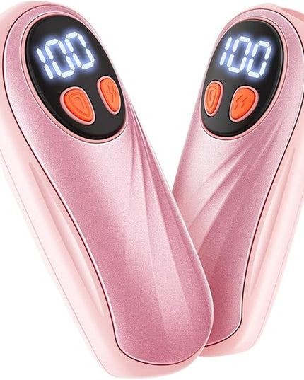 Hand Warmers Rechargeable 2 Pack, 6000mAh Electric Hand Warmers, 5-Level Heating with Battery Display, Reusable Portable Pocket Heater, Gifts for Christmas, Outdoor, Golf, Travel, Hunting, Camping