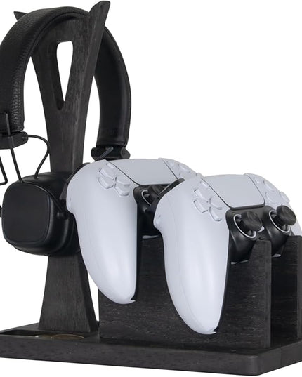 Gamer Gifts for Men Teenage Boy Controller Holder & Headphone Stand, Stylish Gaming Accessories Setup Controller Stand Headset Stands, Unique Gifts for Gamers to Organize Gaming Equipment