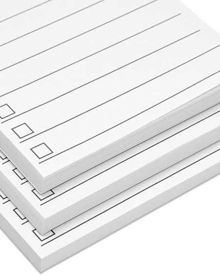 Paper Junkie Grocery & Shopping List Magnetic Notepad for Fridge - 6-Pack Slim Notepads, 3.5 x 9 In, 60 Sheets per Pad, White Magnetic Backing - Checkboxes for To-Do & Grocery Items