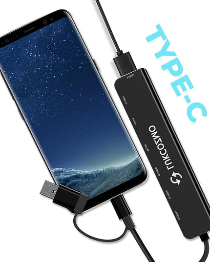 USB C Docking Station with Ethernet, 8 in 1 Docking Station to HDMI Adapter Displayport SD TF Card Reader, USB, 100W PD for USB C Thunderbolt 3 Laptops (Black)
