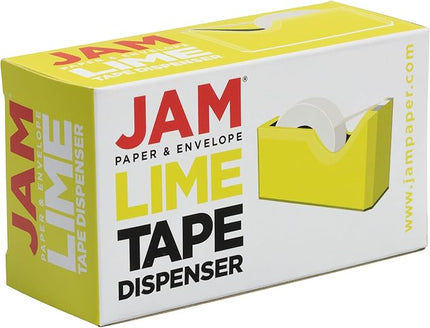 JAM PAPER Colorful Desk Tape Dispensers - Lime Green - Sold Individually