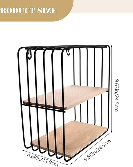 Wall Mounted Floating Shelf Compact Wall Storage Shelf Multifunctional for Living Room Bedroom Office Home Organization
