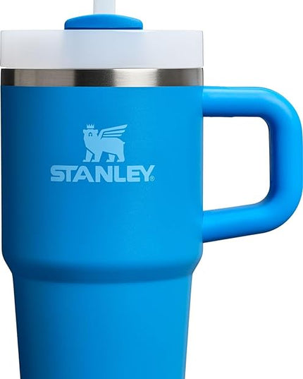 STANLEY Quencher H2.0 Tumbler with Handle and Straw 20 oz | Flowstate 3-Position Lid | Cup Holder Compatible for Travel | Insulated Stainless Steel Cup | BPA-Free | Azure