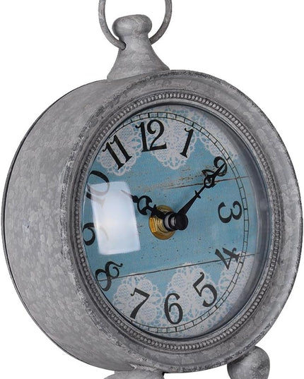 NIKKY HOME Vintage Coastal Beach Blue Table Clock Home Decor for Kitchen, Bathroom, Living Room, Bedroom, Office