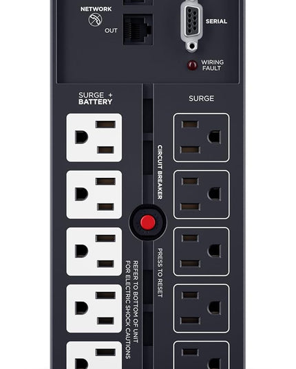 CyberPower CP1000PFCLCD PFC Sinewave UPS Battery Backup and Surge Protector, 1000VA/600W, 10 Outlets, AVR, Mini-Tower; UL Certified