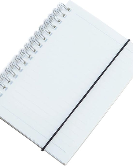 Yansanido 2 Pcs A6 College Ruled Clear Hardcover Spiral Notebooks Journals Planner 5.7 Inch x 4.1 Inch 160 Pages (80 Sheets) Thick Paper (Ruled 2 Pcs)