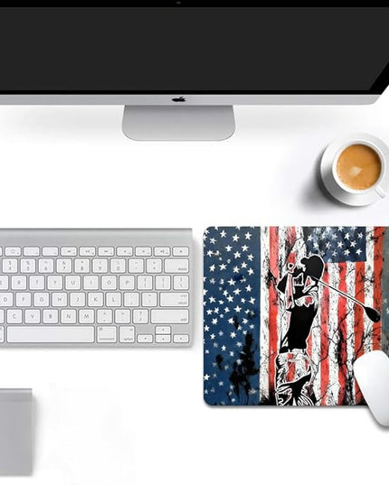 Golf Flag Square Mouse pad, Texture, Waterproof, Anti Slip Rubber Base, Computer Mouse pad, Laptop Mouse pad