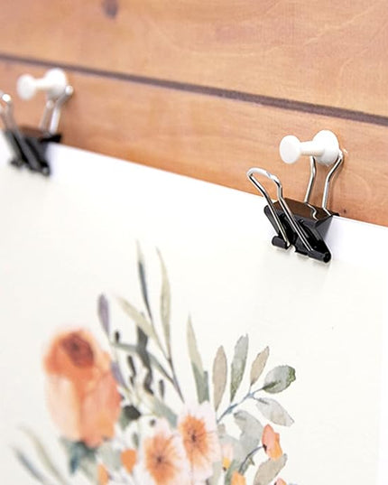 OWLKELA 220 PCS Mini Binder Clips 0.6 Inch, Metal Paper Clip Bulk, Small Black Clips for Home, School and Office Supplies