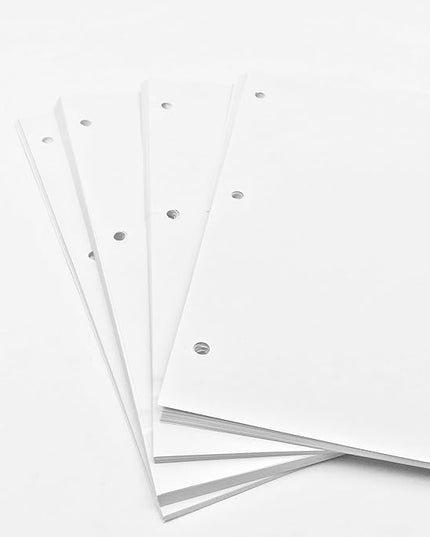 Shuokecrafts Loose Leaf Paper,(8.5" x 11") - 3-Hole Punched Letter, Filler Paper,Multi-Use Print & Copy White Paper Brightness (100)