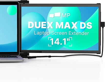 Portable Monitor - [2026 Upgrade] Mobile Pixels Duex Max DS 14.1'' Laptop Screen Extender, USB C/HDMI Plug and Play, 1080P Monitor for 14''-17 '' Laptops, Compatible with Mac/Windows/Android/Switch