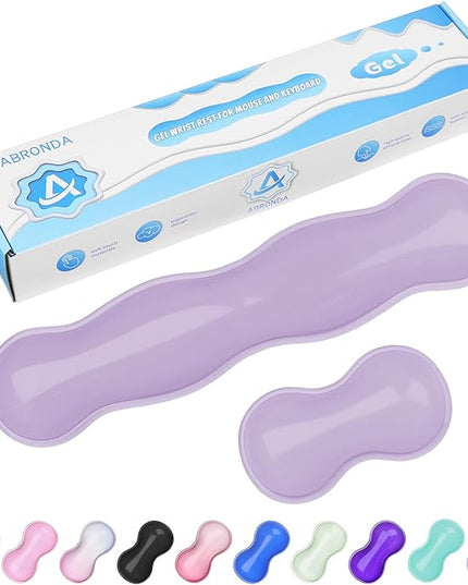 Gel Wrist Rest for Keyboard and Mouse, Wrist Rest for Keyboard, Mouse Wrist Support, Pain Relief, Cool Touch, Non-Skid, Keyboard and Mouse Wrist pad Set