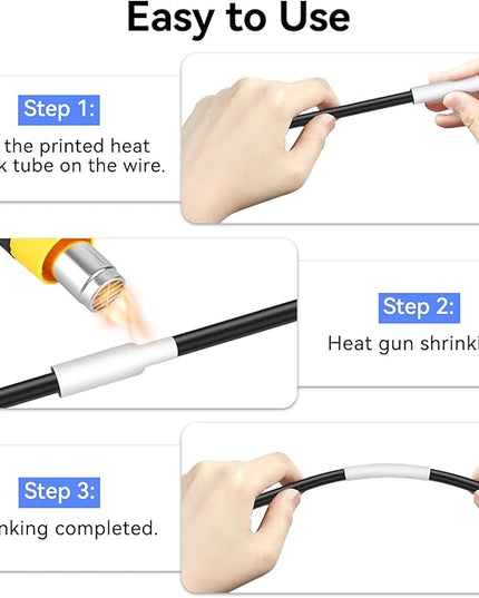 4 Pack Compatible for P-Touch Heat Shrink HSe-251 HSe251 HS251 HS251 23.6mm 0.92 Wire Cable Tube Label Tubing Tape Black on White for PT Ptouch PT-300 H500 E500 E550W D600 P710BT P750W Label Printer
