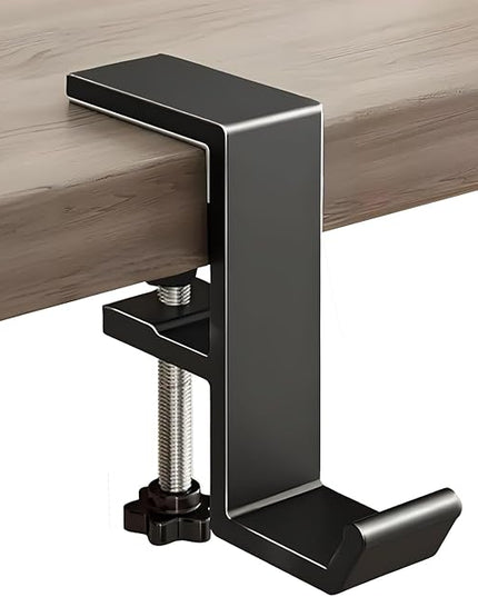 JAKO Headphone Stand - Aluminum Alloy Headphone Holder, Under Headset Stand for Desk Fit for PC Gaming Headset Hanger Hook Suitable for Office, Computer, Student Class Desk, Handmade Creator Table