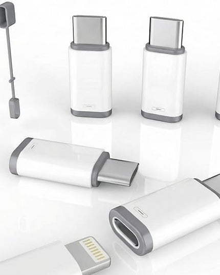 5 Pack Lightning to USB C Adapter for iPhone 15/16/17 Pro, Fast Charging & Data Sync for iPhone 17/16 Accessories, USB C Charger Cable, Not for Audio/OTG