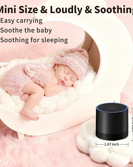 Portable Mini White Noise Machine Sound Machine with 30 Soothing Sounds for Newborn Kids Adults Rechargeable Sleep Brown Noise Machine with 4 Timers Memory Function for Travel Camping Home and Office