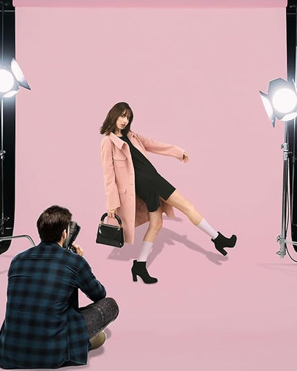 TRLYC Pink Background Backdrop - 6x9 FT Backdrops for Photo Booth Backdrops for Photoshoot Photography Background Screen for Photo Video Photography Studio Shooting
